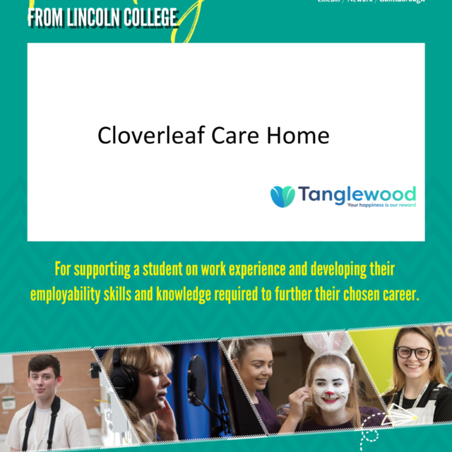 Cloverleaf Care Home supports Lincoln College students