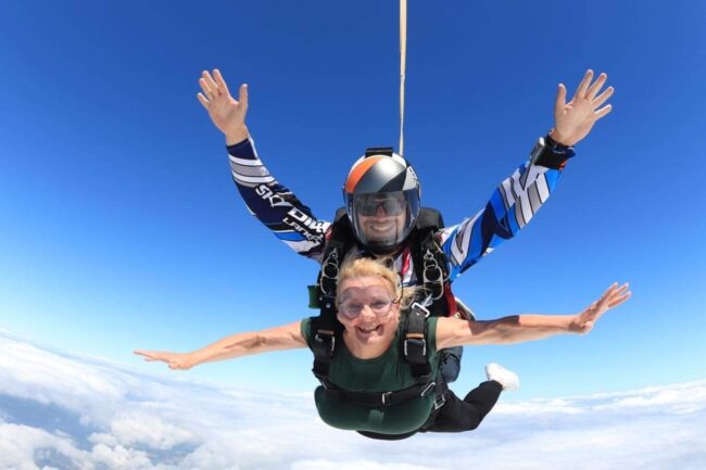 Head Housekeeper of Tanglewood Horncastle Skydives for charity