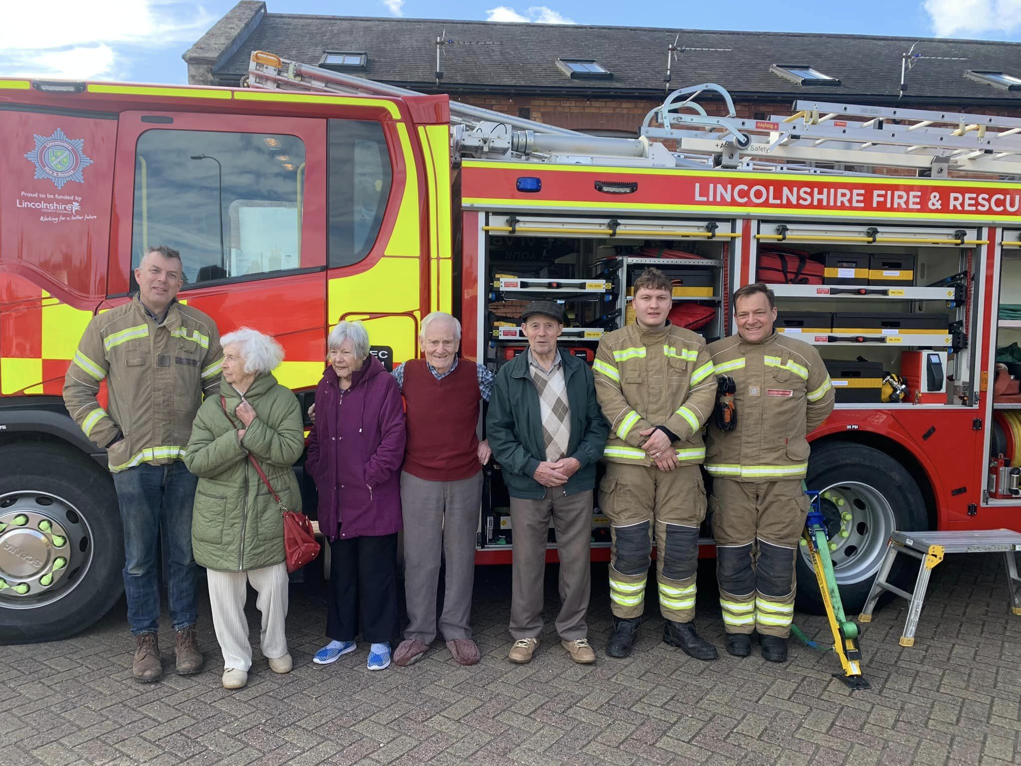 Alford Fire Station visit Sandpiper residents Tanglewood Care