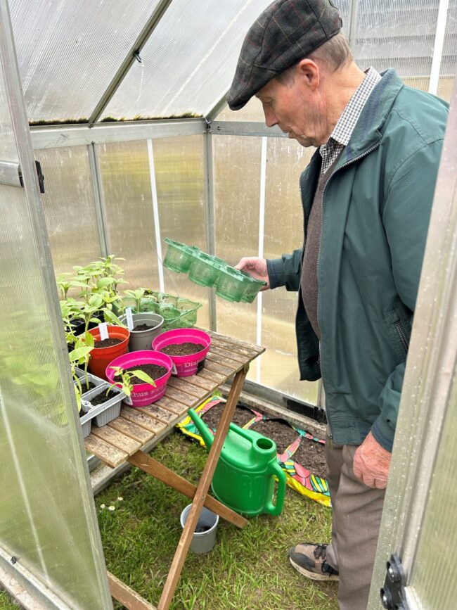 Greenhouse donation to Sandpiper Care Home residents