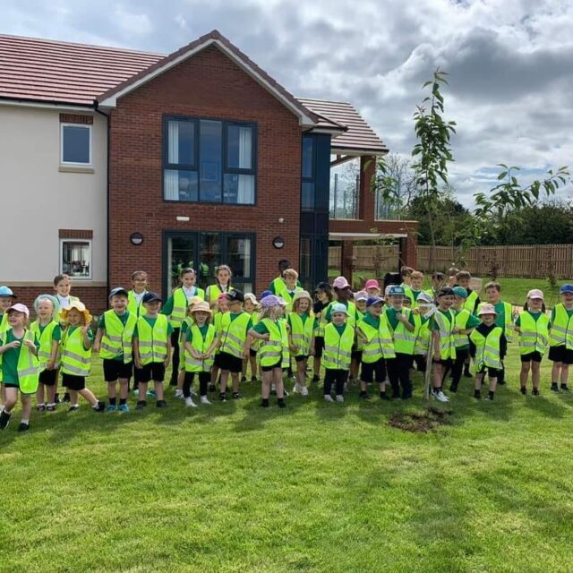 Planting tree’s at Humberston House Care Home