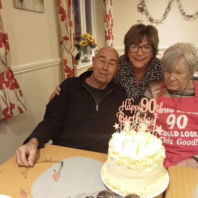 Celebrating Ruth’s remarkable life and 90th Birthday at Sandpiper Care Home