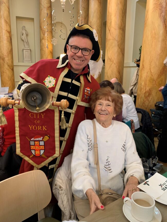 York Manor resident Lily spreads christmas cheer at the York assembly rooms