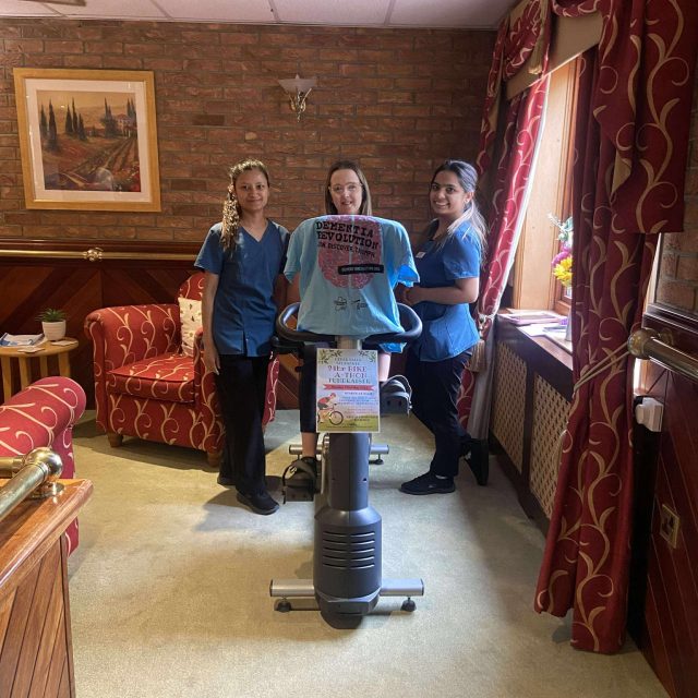 Cedar Falls Care Home Team Completes 24-Hour Virtual Bike-a-Thon to Support Dementia Awareness Week