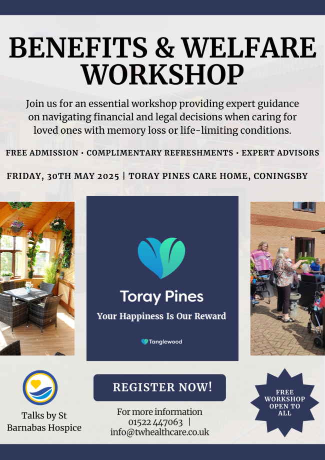 Free ‘Benefits & Welfare’ Workshop by St Barnabas Hospice