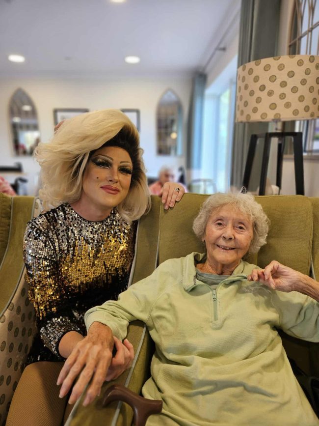York Manor Care Home Residents Treated to a Spectacular Performance by International Drag Artiste Miss Kitty Lee