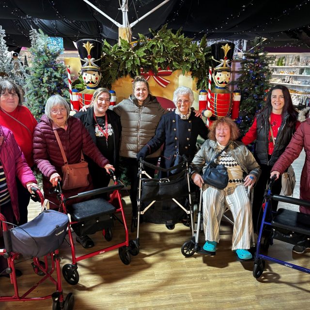 Residents enjoy a Christmas outing to Pennells Garden Centre