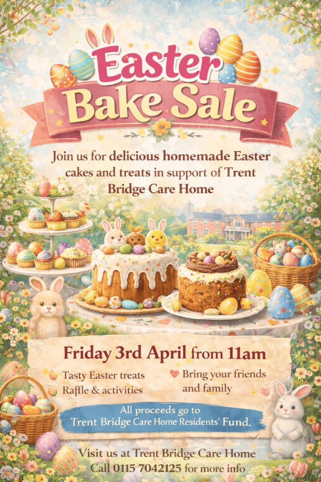 Join Us for an Easter Bake Sale at Trent Bridge Care Home