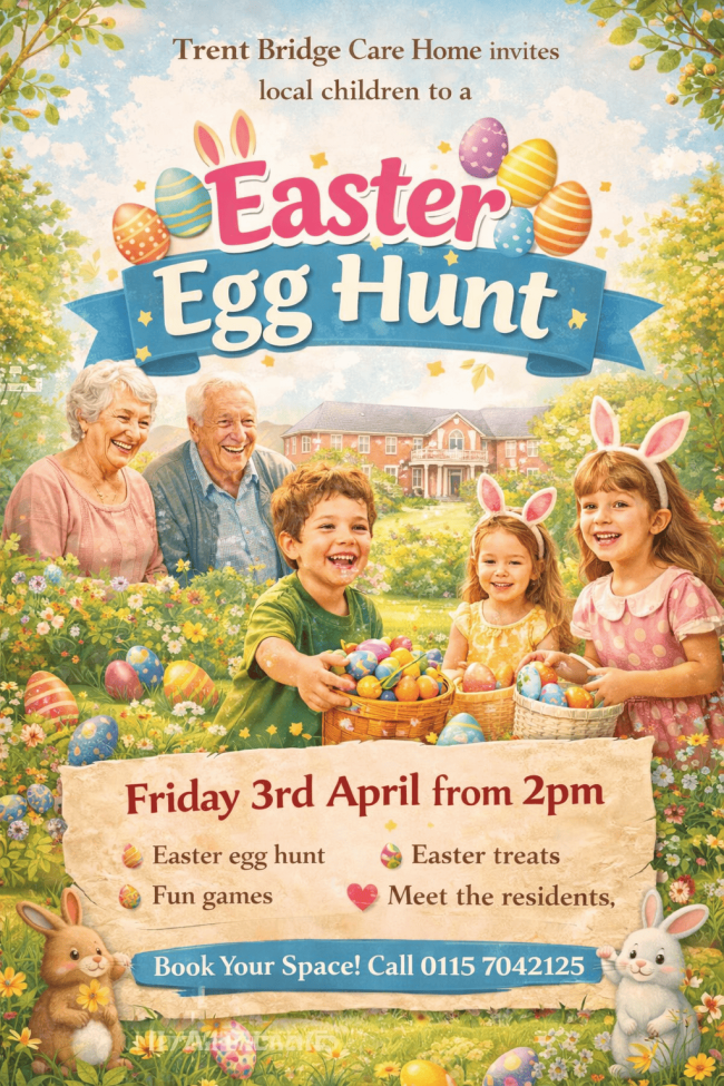 Join Us for an Easter Egg Hunt at Trent Bridge Care Home
