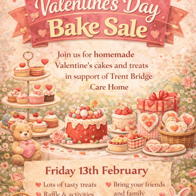 Valentine’s Day Bake Sale at Trent Bridge Care Home