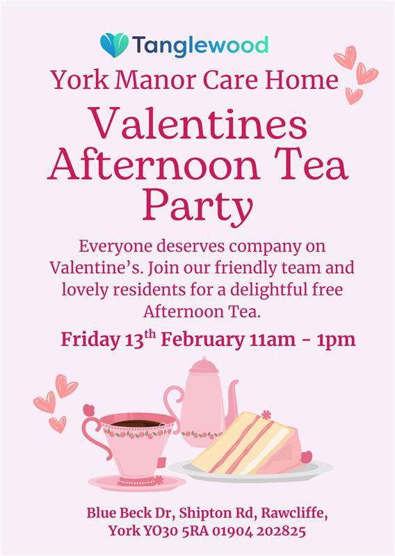 Palentine’s Afternoon Tea Event at York Manor Care Home