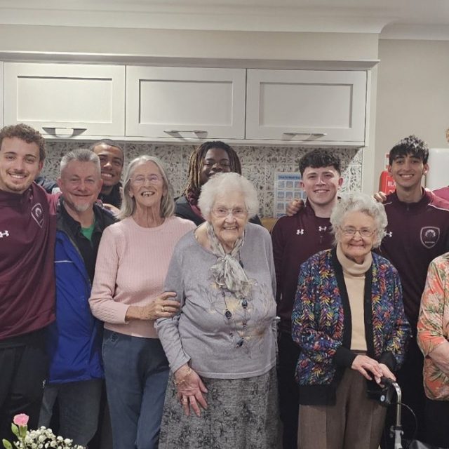 Lindley Park Residents Enjoy Special Visit from The Soccer Tours