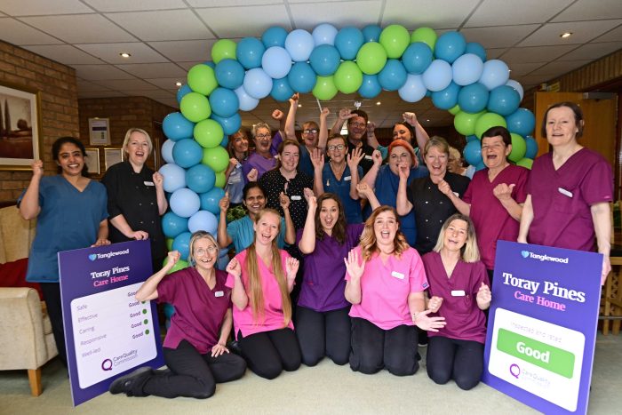 Toray Pines care hiome at Coningsby staff with their GOOD CQC rating.