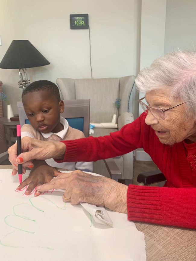 Residents and Children Enjoy Multi-Generational Arts Session at Sleaford Hall